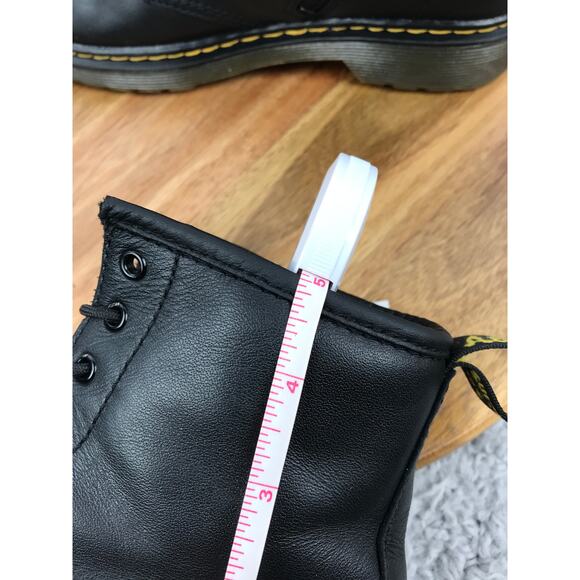 Dr. Martens 1460 J Black Leather Lace Up Casual Lifestyle Daily Boots Womens 5 - Picture 3 of 15